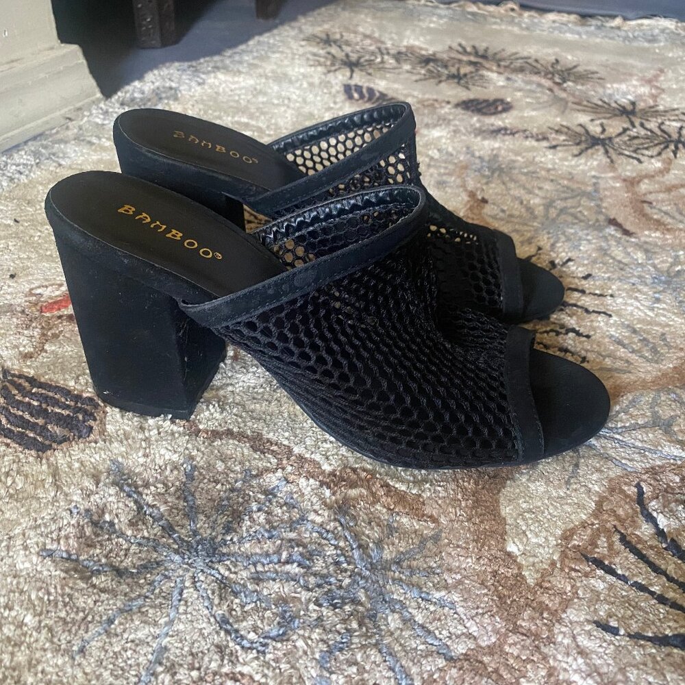 slip on mesh heels
